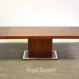 Walnut and Aluminum Dining Table image 1