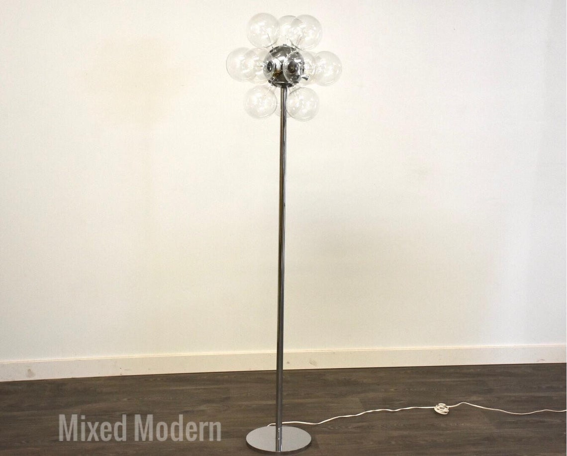 Mid Century Chrome Floor Lamp by Sputnik Etsy