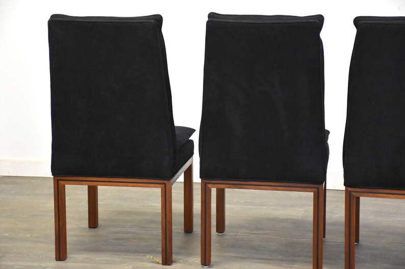 John Stuart Walnut Dining Chairs Set of 4 Bild 4