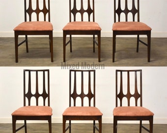 Broyhill Brasilia Walnut Dining Chairs- Set of 6