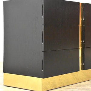 Milo Baughman Thayer Coggin black & Brass Dresser image 3