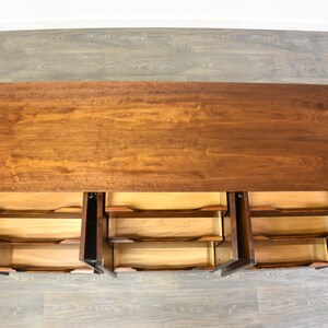 Walnut Mid Century Dresser Credenza image 3