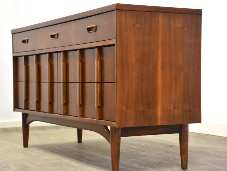 Walnut Mid Century Modern Dresser image 3