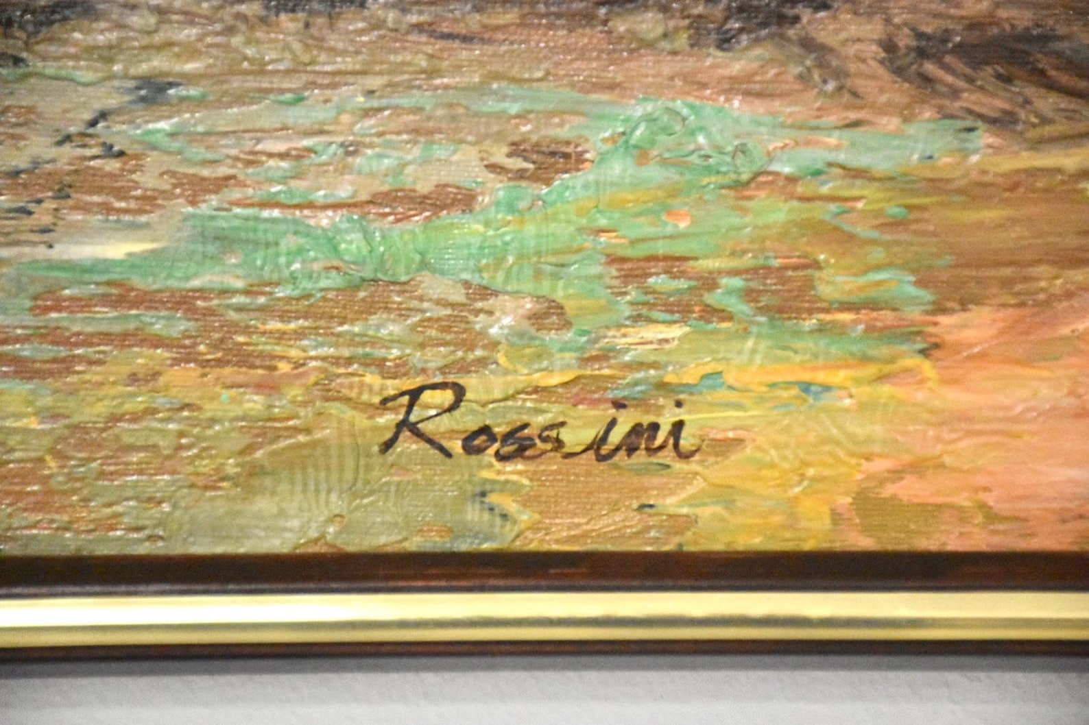 Signed Rossini Landscape Oil on Canvas Painting Etsy