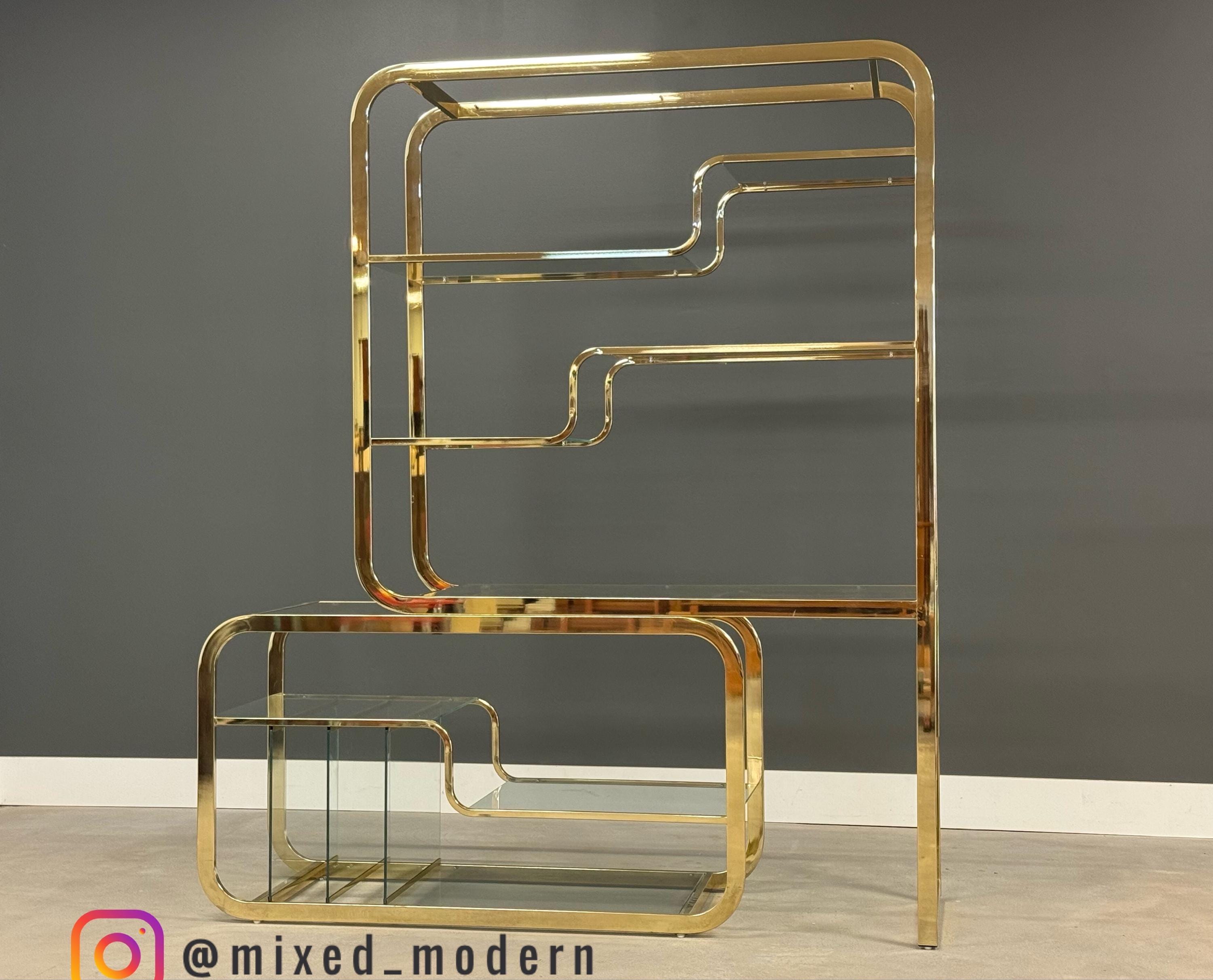 Milo Baughman Vintage Brass Clothes Rail Milo Baughman