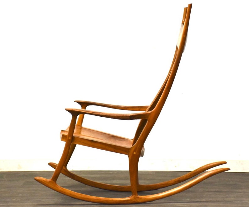 Modern Walnut Sam Maloof Style Rocking Chair image 3