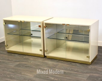Ivory Thayer Coggin Glass Cabinetry Designed by Milo Baughman