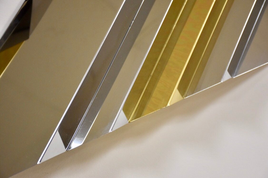 Modern Brass and Chrome Wall Art Etsy UK
