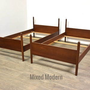 Danish Modern Teak Twin Beds A Pair image 1