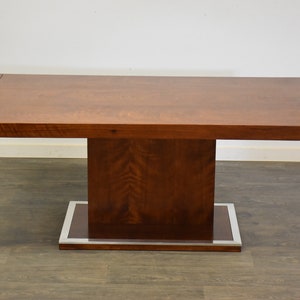 Walnut and Aluminum Dining Table image 6