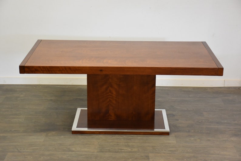 Walnut and Aluminum Dining Table image 6