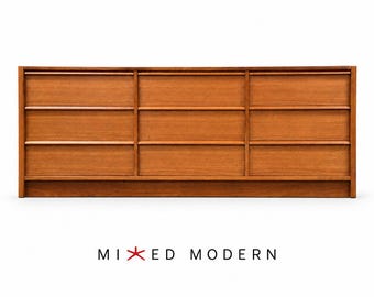 Danish Modern Teak 77” Dresser by New Furniture