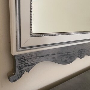 Grey and White Dresser and Mirror image 8