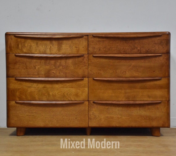 Heywood Wakefield Solid Birch Mid Century Dresser Etsy