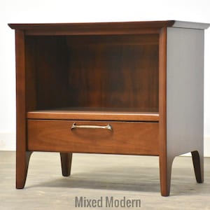 Drexel Modern Walnut Nightstand image 1