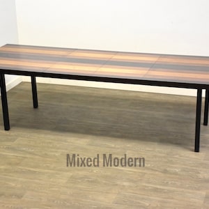 Milo Baughman for Directional Multi Wood Dining Table image 1