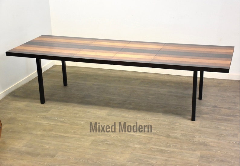 Milo Baughman for Directional Multi Wood Dining Table image 1