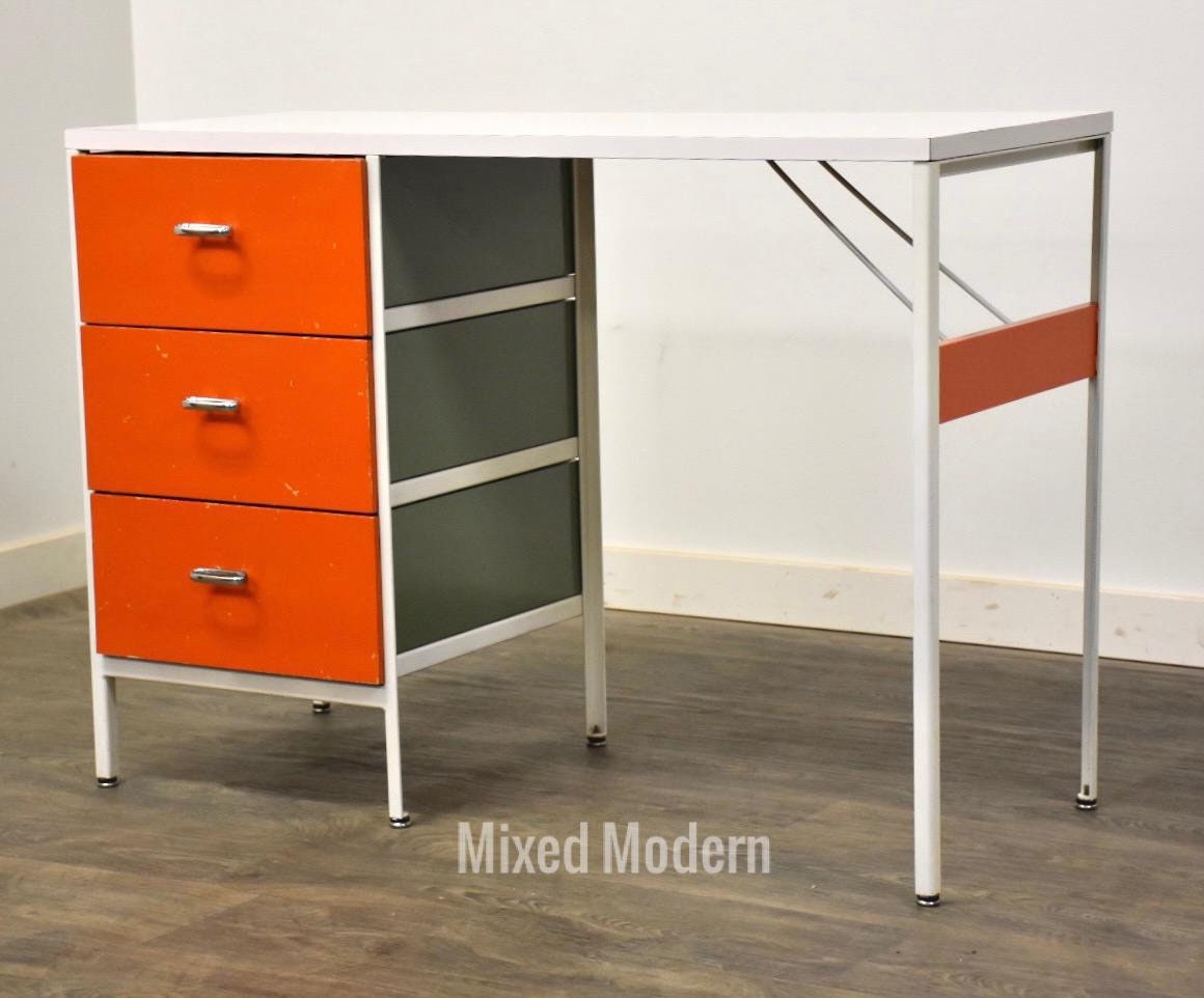 Nelson Herman Miller Steel Frame Desk Etsy
