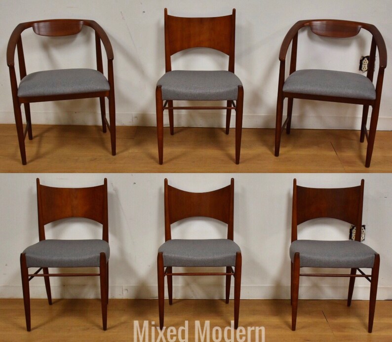 Grey Kipp Stewart Cherry Dining Chairs Set Of 6 Image 0