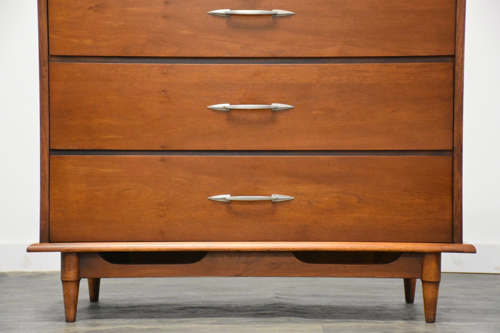Lane Walnut MCM Tall Dresser Etsy UK