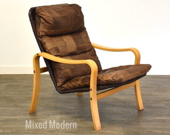 Bentwood Leather Lounge Chair