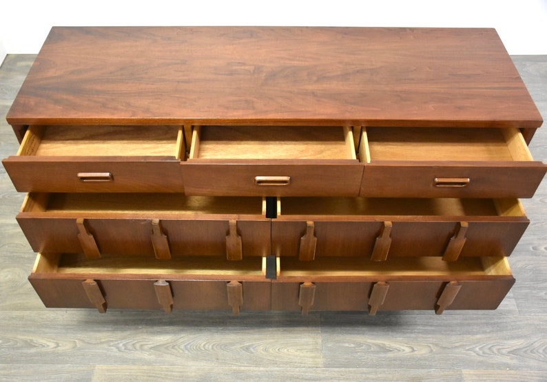 Walnut Mid Century Modern Dresser image 9