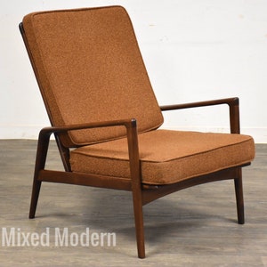 Ib Kofod Larsen Style Danish Modern Lounge Chair image 1