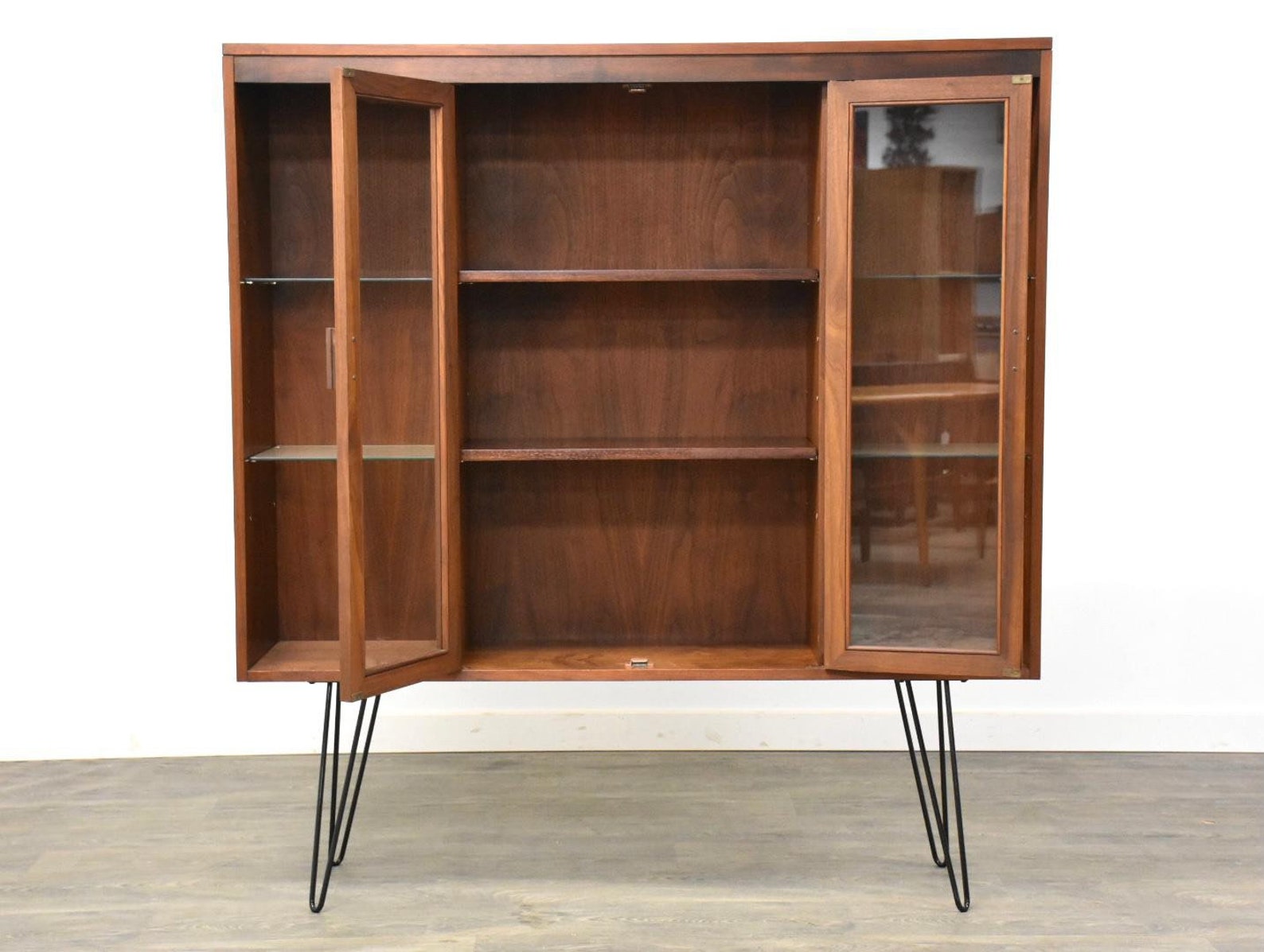 Walnut MCM Bookcase Display Etsy