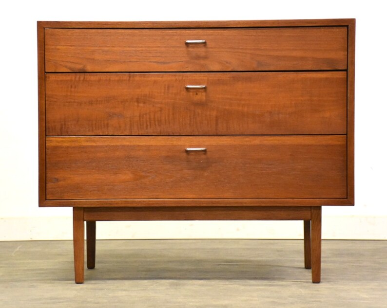 George Nelson Style Teak Dresser Chest image 6