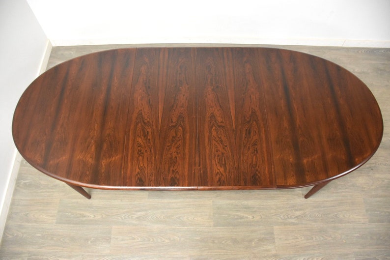Danish Modern Rosewood Oval Dining Table image 2