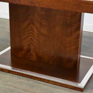 Walnut and Aluminum Dining Table image 5