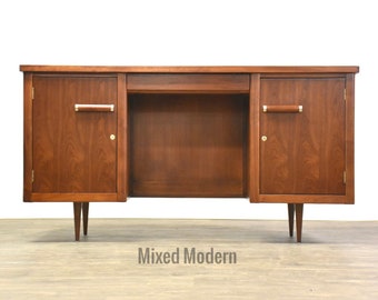 Walnut Mid Century Modern Desk