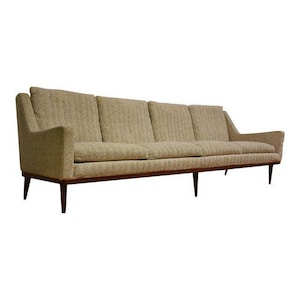 Milo Baughman Beige Sofa image 1