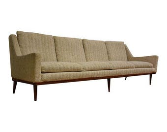 Milo Baughman Beige Sofa