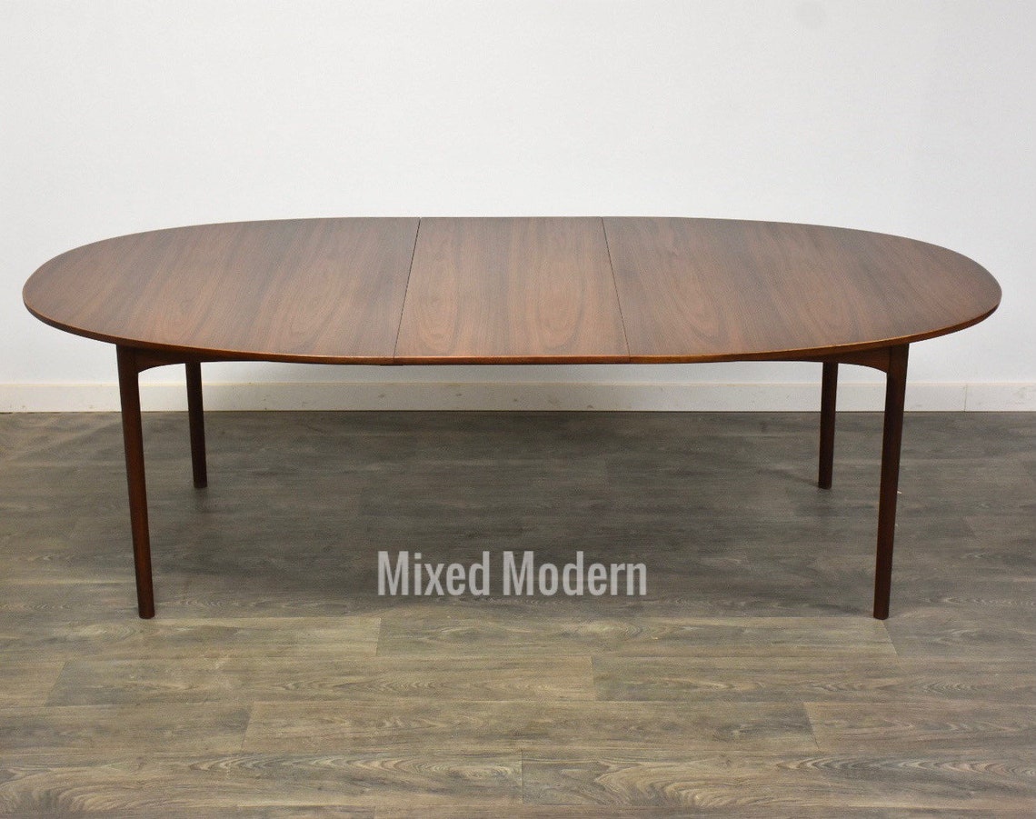 Walnut Oval Mid Century Dining Table | Etsy