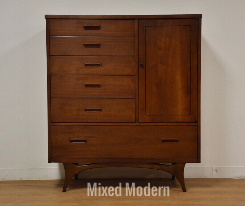 Johnson Carper Walnut And Formica Dresser Etsy