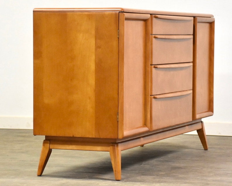 Refinished Maple Credenza by Heywood Wakefield image 3