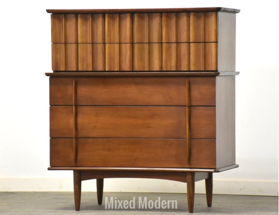 Walnut Tall Dresser by United Furniture Etsy Ireland
