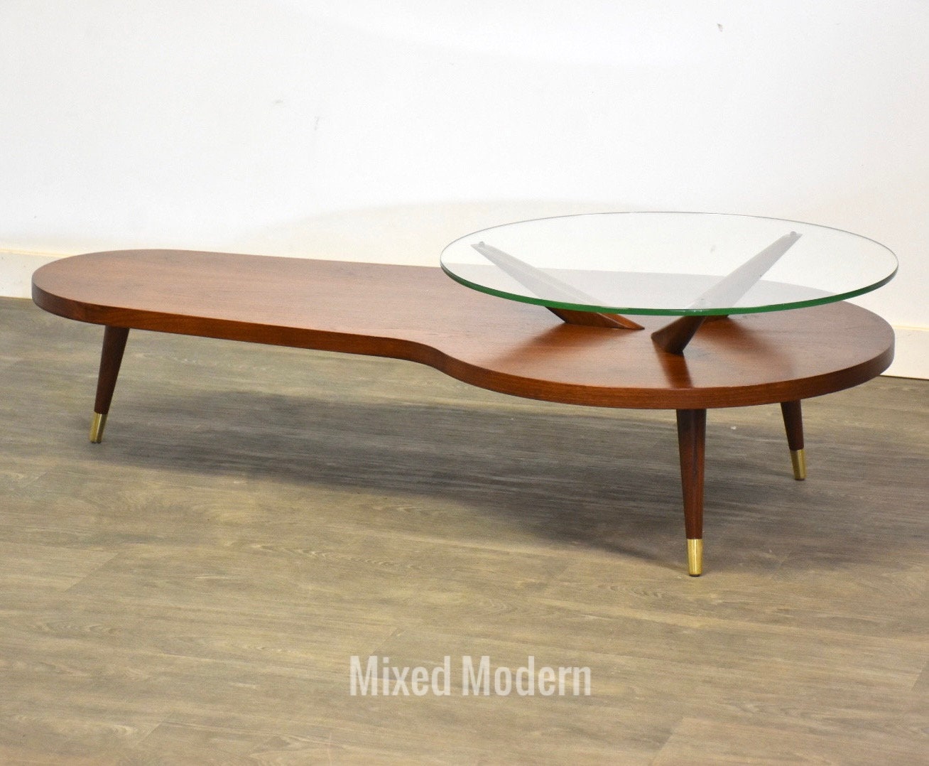 Walnut Coffee Table, 42.5 Wide, Solid Wood | Article Amoeba Modern Furniture