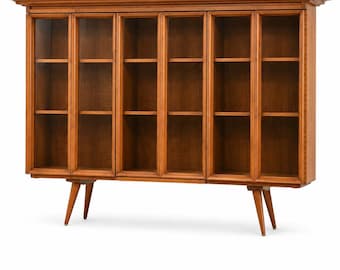 Walnut Mid Century Bookcase
