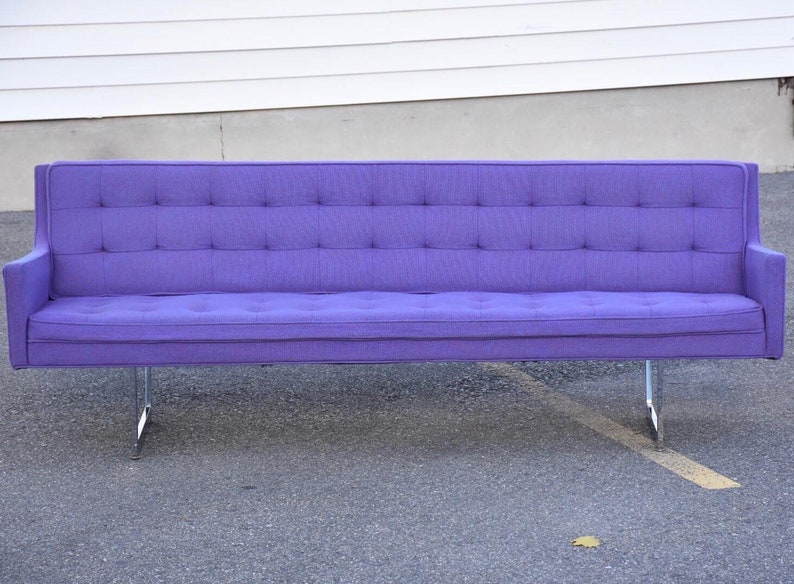 Modern Chrome & Purple Sofa by Patrician image 2