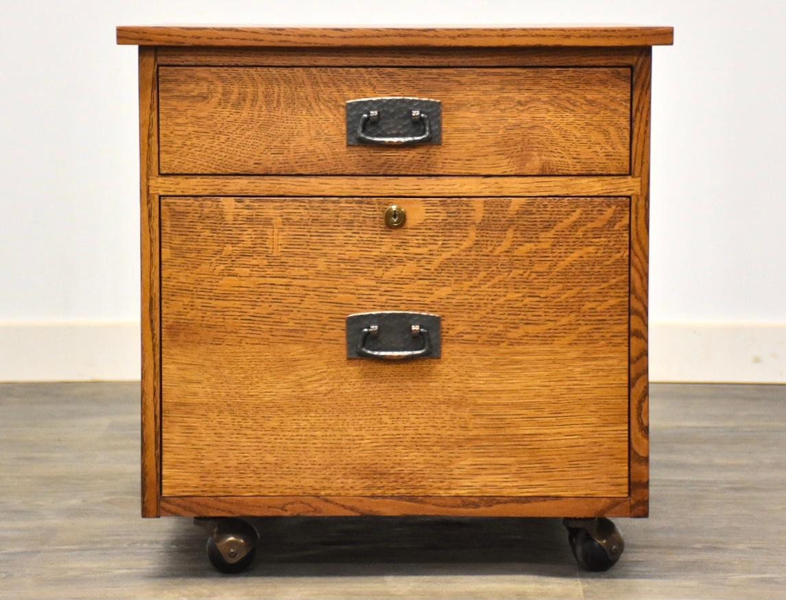 Stickley Oak Mission Collection Rolling File Etsy