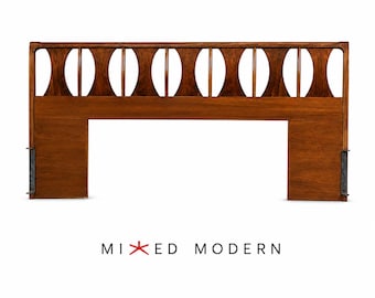 Walnut and Rosewood King Headboard by Kent Coffey Perspecta
