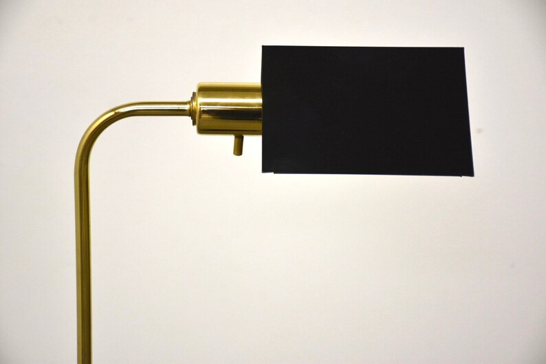 Black & Brass MCM Floor Lamp image 2