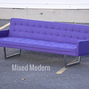 Modern Chrome & Purple Sofa by Patrician image 1