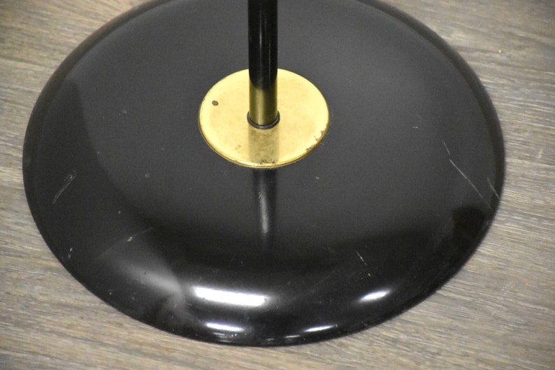 Black & Brass MCM Floor Lamp image 6