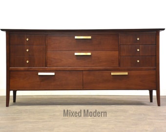 Mid Century Modern Walnut Dresser by Drexel