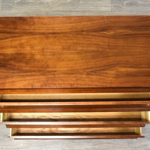 Refinished Walnut Mid Century Dresser Chest image 5