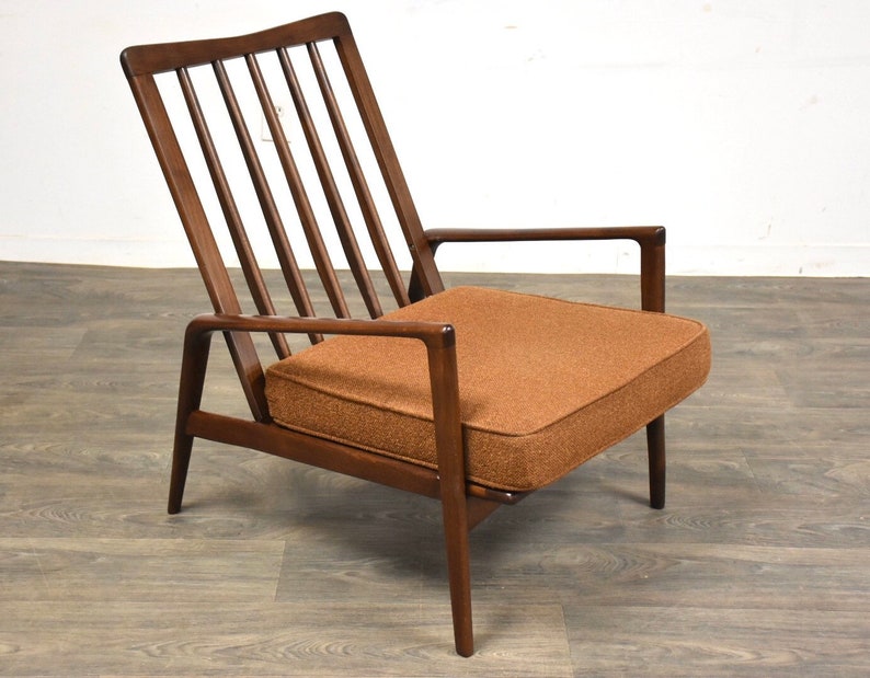 Ib Kofod Larsen Style Danish Modern Lounge Chair image 7