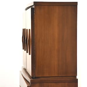 Walnut Mid Century Tall Dresser image 3